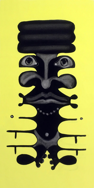 Vincent Corpet, ‘Magritte Totem’, 2017, Painting, Oil painting and scratching on canvas, Mazel Galerie