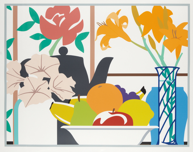 Tom Wesselmann, ‘Still Life with Petunias, Lilies, and Fruit’, 1988, Phillips