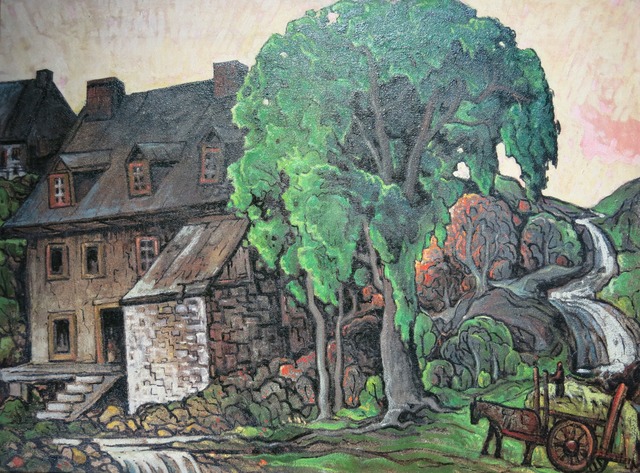 Marc-Aurèle Fortin, ‘Moulin à l'Île d'Orléans ’, ca. 1941, Galerie Claude Lafitte