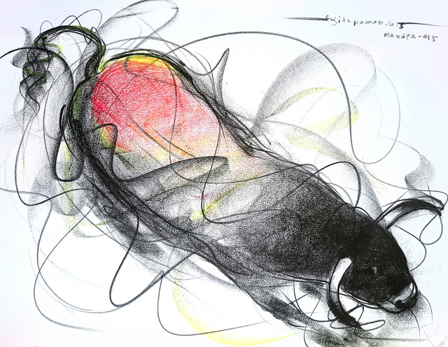 Sujth Kumar G.S. Mandya, ‘Bull Drawing - 608’, 2015, MayinArt