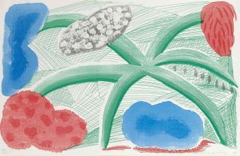 David Hockney - Landscape with a Plant, July 1986