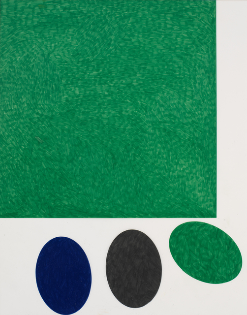 Stephen Antonakos, ‘Untitled Drawing, October 30, 2000’, 2000, Drawing, Collage or other Work on Paper, Colored pencil and graphite pencil on vellum, Bookstein Projects