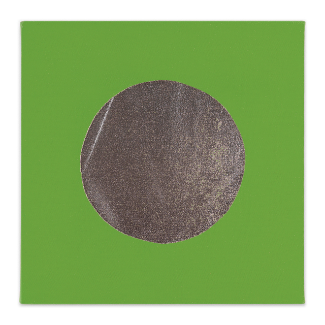 Chad Kouri, ‘Reflection Pool Green (1x1)’, 2021, Painting, Foil on dyed canvas, Uprise Art