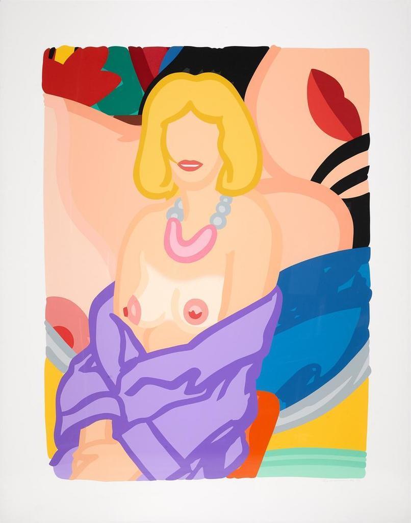 Tom Wesselman - Claire Sitting with Robe Half Off (Vivienne)