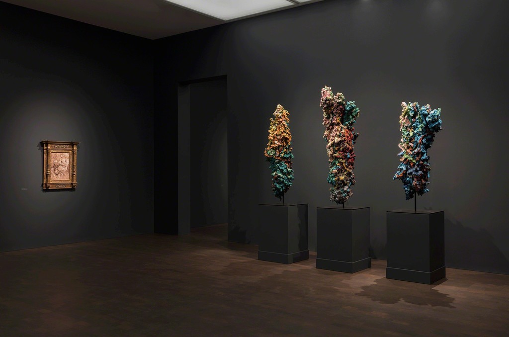 Installation view of "Glenn Brown: Come to Dust" at Gagosian Grosvenor Hill, London. Artworks © Glenn Brown. Courtesy Gagosian. Photo by Lucy Dawkins. Installation view of "Glenn Brown: Come to Dust" at Gagosian Grosvenor Hill, London. Artworks © Glenn Brown. Courtesy Gagosian. Photo by Lucy Dawkins.