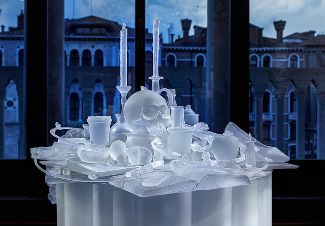 Hans Op de Beeck, ‘The Frozen Vanitas’, 2015, Installation, Glass, Fondazione Berengo
