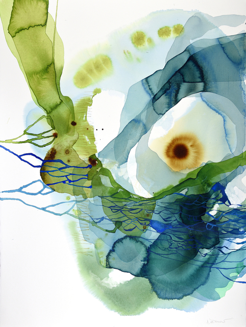 Ana Zanic, ‘Viridis W’, 2021, Drawing, Collage or other Work on Paper, Watercolor on paper, Kathryn Markel Fine Arts