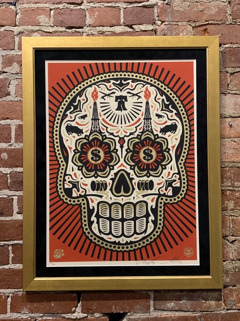 Shepard Fairey, ‘Power and Glory Day of the Dead Skull’, 2014, Mason-Nordgauer Fine Arts Gallery