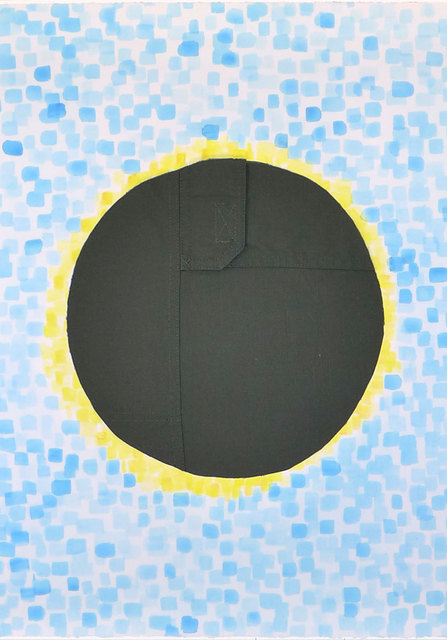 Margarita Cabrera, ‘Es Imposible Tapar El Sol Con Un Dedo - It is impossible to cover the sun with one finger.’, 2018, Print, Digital print on somerset paper with cloth, Talley Dunn Gallery