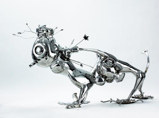 Liao Yibai, ‘Man Man's Duel - The Unbeatable ’, 2008, Sculpture, Stainless Steel, Contemporary by Angela Li
