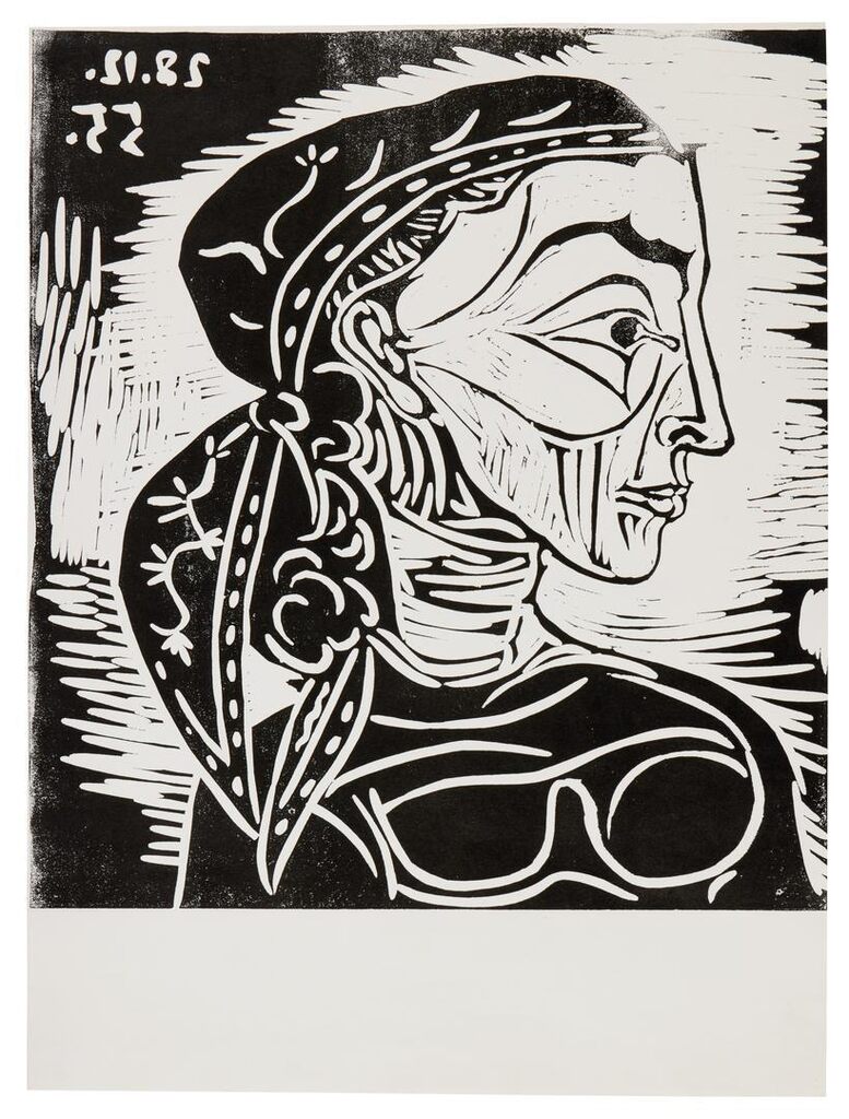 Pablo Picasso - Profil de Jacqueline au foulard