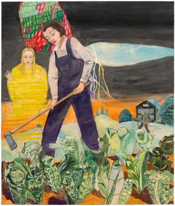Rosa Loy, Bienenweide, 2015, Kasein auf Leinwand, 120x150cm, courtesy Galerie Kleindienst, Leipzig; Kohn Gallery, Los Angeles; Galerie Baton, Seoul. Foto: Uwe Walter, Berlin Rosa Loy, Bienenweide, 2015, Kasein auf Leinwand, 120x150cm, courtesy Galerie Kleindienst, Leipzig; Kohn Gallery, Los Angeles; Galerie Baton, Seoul. Foto: Uwe Walter, Berlin