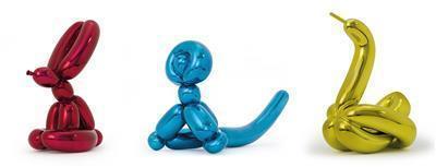Jeff Koons - Balloon Animals I/Set of three, Rabbit, Monkey and Swan