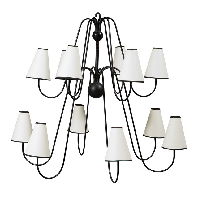 ‘Jean Royère Twelve-Light Wrought Iron Bouquet Chandelier’, 1950s, Design/Decorative Art, Doyle