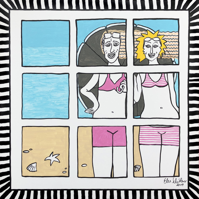 Elke Schmoelzer, ‘One_day_at_the_beach_ICONS’, 2019, Painting, Acrylic on Canvas, the gallery STEINER