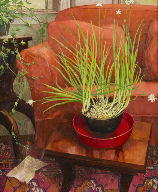 Anne Lyman Powers, ‘Paperwhites and Red Chair’, 2004, Painting, Oil on canvas, Childs Gallery