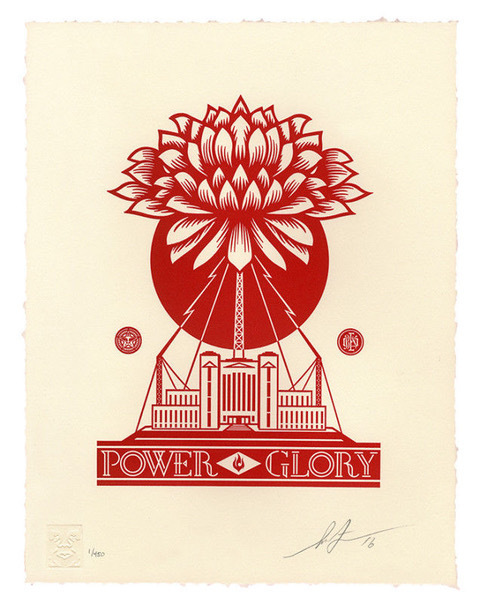 Shepard Fairey (OBEY), ‘power and glory letterpress’, 2016, Rudolf Budja Gallery