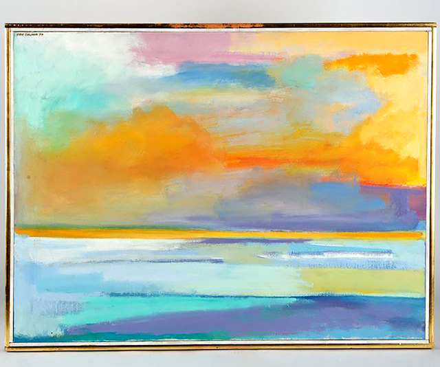 Hyde Solomon, ‘Snow Field (Poindexter Gallery) ’, 1974, Painting, Oil on Canvas (Signed, Dated & Framed) - w/Poindexter Gallery label and Ceiba-Geigy Corporate Art Collection labels verso., Alpha 137 Gallery
