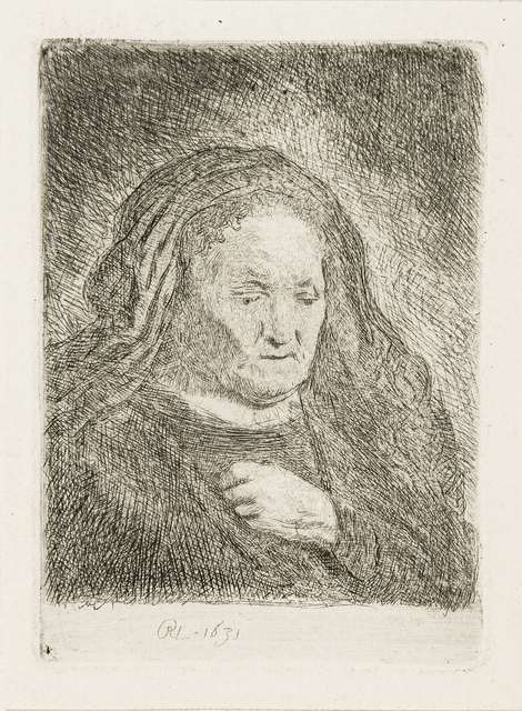 Rembrandt van Rijn, ‘The Artist's Mother with Her Hand on her chest’, 1631, Print, Etching, Forum Auctions