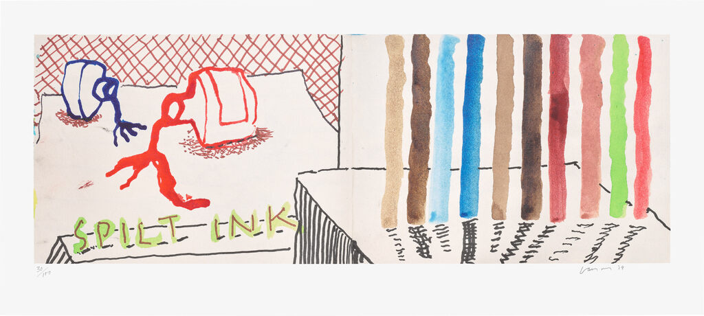 David Hockney - Spilt Ink with Tests, from David Hockney - 220 for 2020. Art Edition No. 1–100