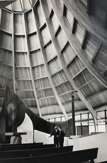 Pedro E. Guerrero, ‘United Church of Rowayton, Interior with Josesph Salerno, Rowayton, CT (Joseph P. Salerno, Architect)’, 1962, Edward Cella Art and Architecture