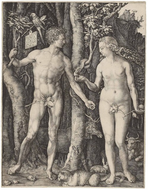Albrecht Dürer, ‘Adam and Eve (B., M,. Holl. 1; S.M.S. 39)’, 1504, Drawing, Collage or other Work on Paper, Engraving, Christie's Old Masters