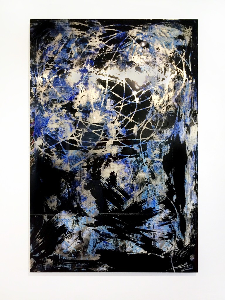 "Labyrinth" by Jorge Enrique, "Metallica" series 2015, mixed media on metal | installation view at Waltman Ortega Fine Ar "Labyrinth" by Jorge Enrique, "Metallica" series 2015, mixed media on metal | installation view at Waltman Ortega Fine Ar