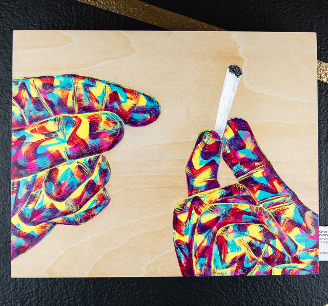 Cyrus Howlett, ‘Puff Puff Pass’, 2018, Acrylic on wood, EWKUKS