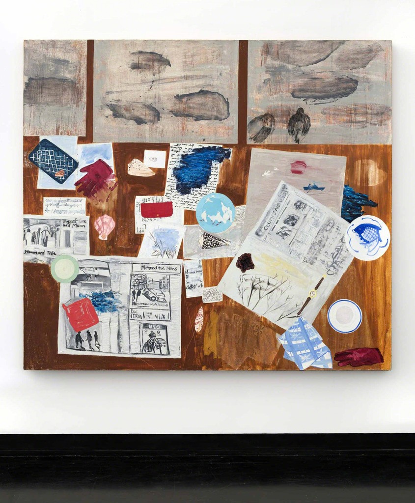 Dona Nelson, "Table Top," 1987, oil on linen, 75 1/4 x 84 x 2 inches, courtesy of the artist and Thomas Erben Gallery, New York Dona Nelson, "Table Top," 1987, oil on linen, 75 1/4 x 84 x 2 inches, courtesy of the artist and Thomas Erben Gallery, New York