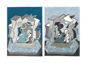 David Hockney - Eine (part 1), Deux (second part), Tres (end of triple)