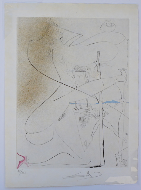 Salvador Dalí, ‘La Venus aux Fourrures Woman With Crutch’, 1968, Print, Etching, Fine Art Acquisitions Dali