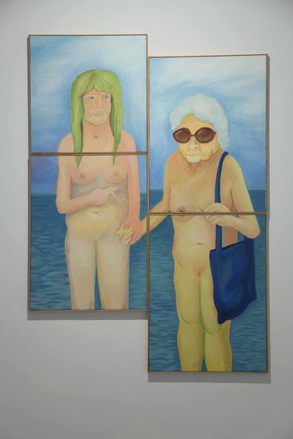 Kinder Album, ‘Two females holding hands with sea in the background’, 2017, SABSAY