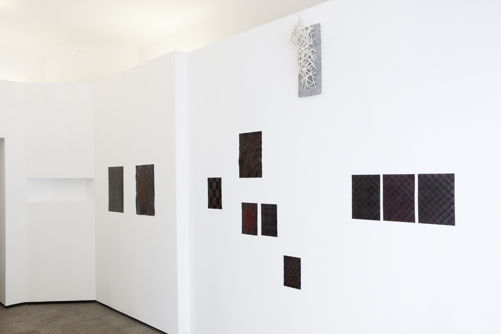 Installation show of 'Folded Drawings / Faltzeichnungen' with smaller works; photo: gallery Installation show of 'Folded Drawings / Faltzeichnungen' with smaller works; photo: gallery