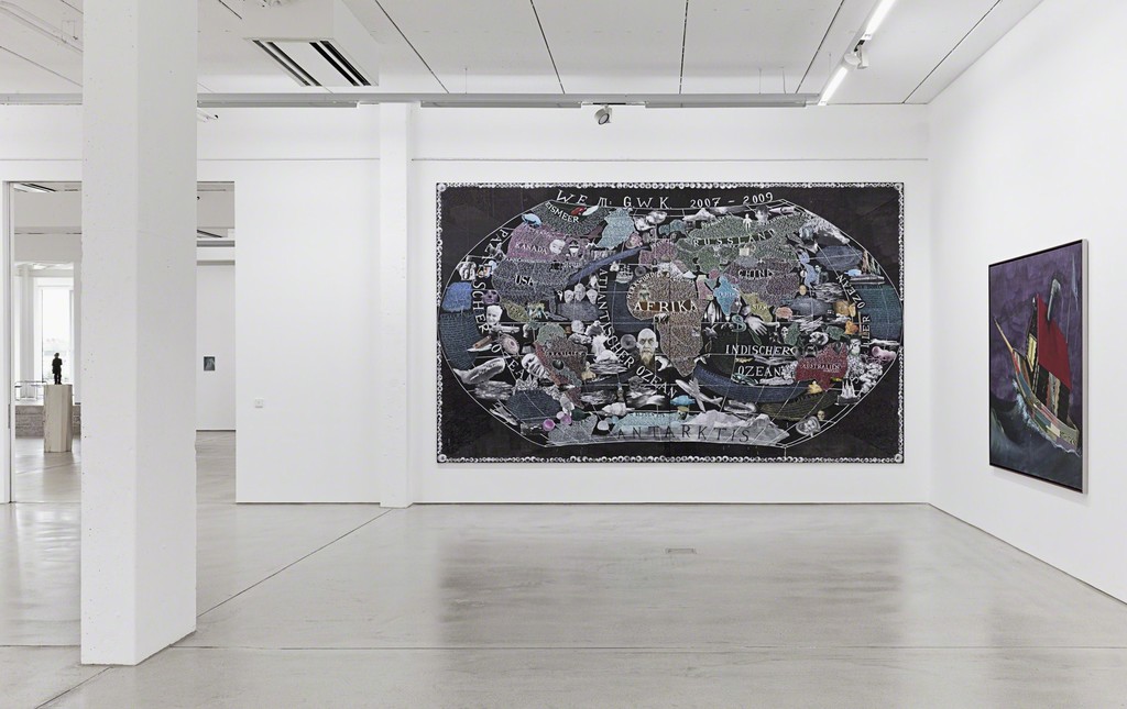 G2 #1 installation view with "Geträumte Weltkarte" (2010/13) by Paule Hammer, photo: Dotgain.info © G2 Kunsthalle, Leipzig courtesy the artist & Laden für Nichts, Leipzig. G2 #1 installation view with "Geträumte Weltkarte" (2010/13) by Paule Hammer, photo: Dotgain.info © G2 Kunsthalle, Leipzig courtesy the artist & Laden für Nichts, Leipzig.