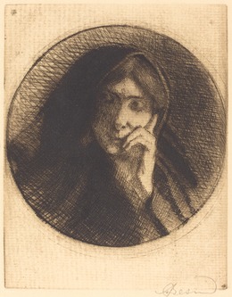 Albert Besnard, ‘Madame Aman Jean’, 1898, Print, Etching in brown-black on cream laid paper, National Gallery of Art, Washington, D.C.