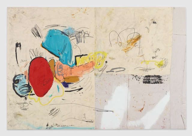 Jonni Cheatwood, ‘Porsche Peel Out Bang! Flat Tire’, 2015, Mixed Media, Oil, oil stick, enamel, acrylic, house paint and spray paint on sewn raw canvas, Tappan