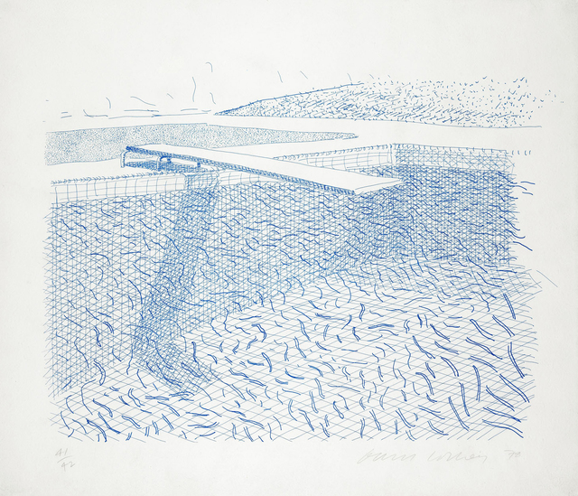 David Hockney, ‘Lithograph of Water Made of Lines’, 1978-1980, Andipa