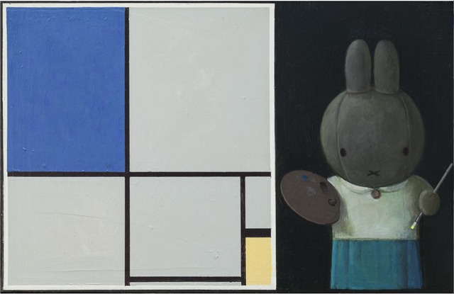 Liu Ye 刘野, ‘Miffy and Mondrian No.2 ’, 2013, Painting, Acrylic on canvas, Hive Center for Contemporary Art