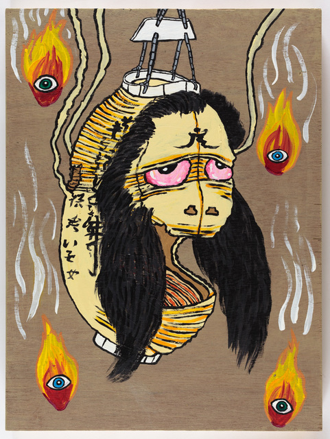 Yukari Sakura, ‘The Gloomy Faced Latern’, 2017, Painting, Acrylic on wood panel, Creativity Explored