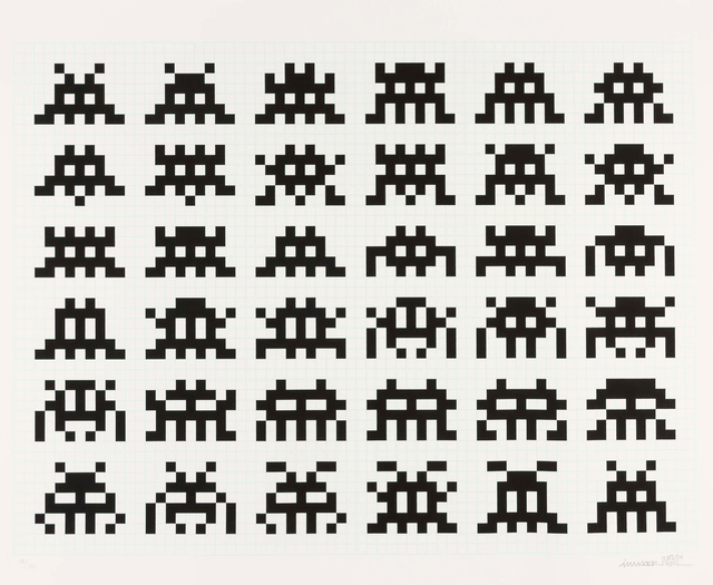 Invader, ‘Repetition Variation Evolution’, 2017, Print, 2 Colour Silkscreen On BFK Rives 300 gsm Paper, Stowe Gallery