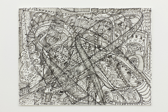 Milton Machado, ‘Rivera meets Rockefeller in hell’, 2009, Drawing, Collage or other Work on Paper, Indian ink on PEARL paper, Nara Roesler