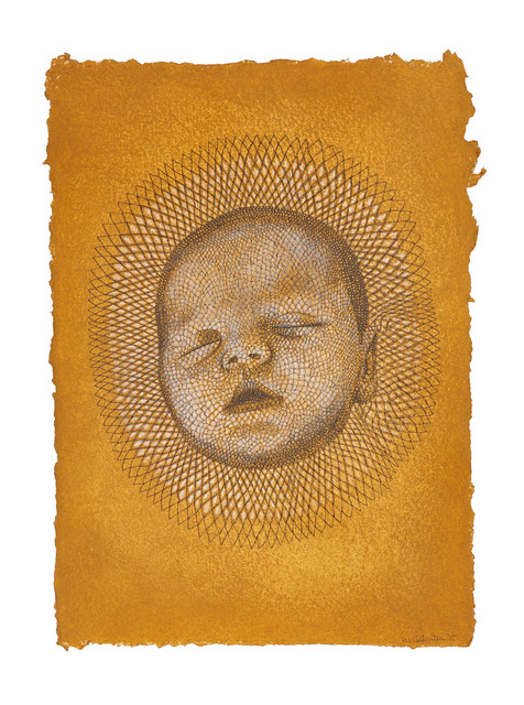 Walter Oltmann, ‘Sleeping Infant’, 2015, Drawing, Collage or other Work on Paper, Pencil, crayon, oil paint on paper, Goodman Gallery