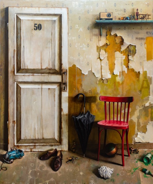 Dmitry Yuzefovich, ‘Door No. 50 - Vibrant still life oil on canvas’, 2020, Painting, Oil paint, canvas, Oeno Gallery