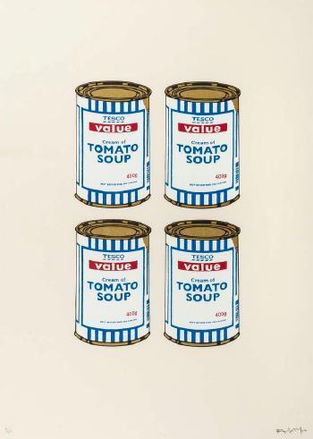 Banksy - Soup Cans Quad (Cream Paper)
