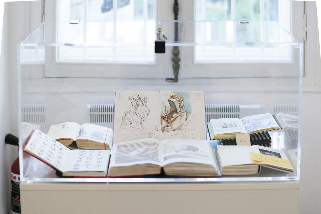 A selection of Ciprian Udrescu's study books on display in his solo show "Plans Within Plans" at Artfooly Gallery, Bucharest, Romania, in 2015. A selection of Ciprian Udrescu's study books on display in his solo show "Plans Within Plans" at Artfooly Gallery, Bucharest, Romania, in 2015.