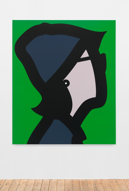 Julian Opie, ‘Woman with felt cap.’, 2015, Painting, Vinyl on wooden stretcher, Gerhardsen Gerner