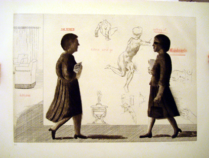 David Hockney, ‘The Student: Homage to Michelangelo’, 1975, Marlborough Graphics