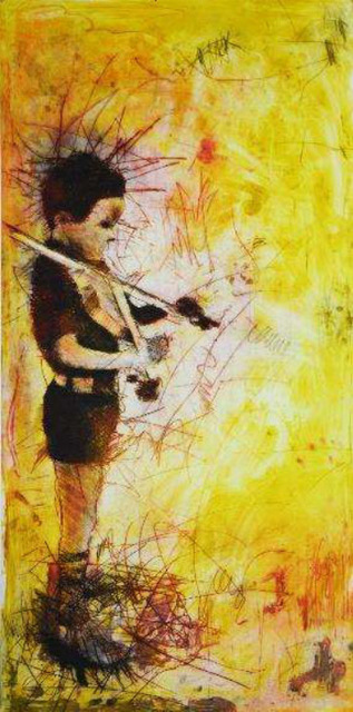 Lebohang Sithole, ‘Street Music’, 2019, Painting, Drypoint on paper, ARTsouthAFRICA