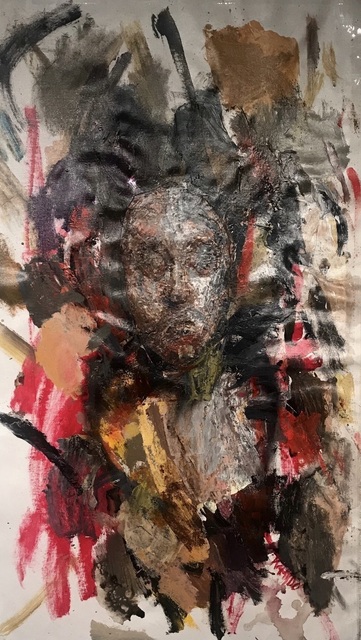 Julien Trésor Kandolo (KANDO), ‘Human 2’, 2019, Painting, Mixed Media on Canvas, Gugsa Black Arts Collective