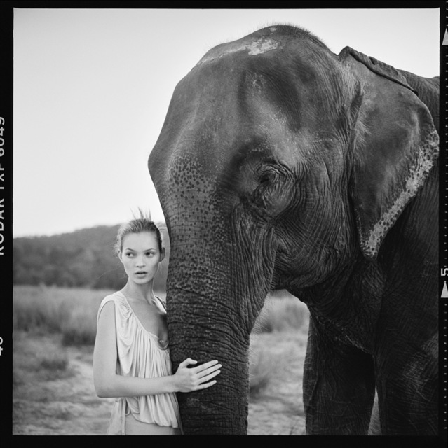 Arthur Elgort, ‘Kate Moss, Nepal, British Vogue’, 1993, Photography, Gelatin silver print, Atlas Gallery